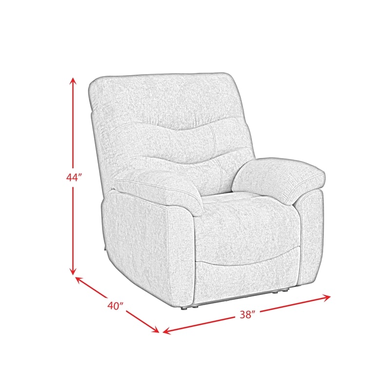 Reign P3 Recliner W/Heat Massage zero gravity memory foam in Sefi Puppy