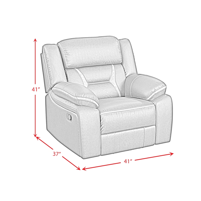 Picket House Furnishings Kaoru Motion Recliner in Corral Grey