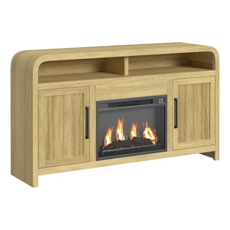 Woodridge Complete Fireplace Cabinet in Natural - Single Pack