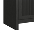 Woodridge Complete Fireplace Cabinet in Black with Grain - Single Pack
