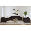 Fate 3PC Living Room Set in Pebble Brown Sofa Loveseat and Chair