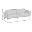 Fate 3PC Living Room Set in Pebble Brown Sofa Loveseat and Chair