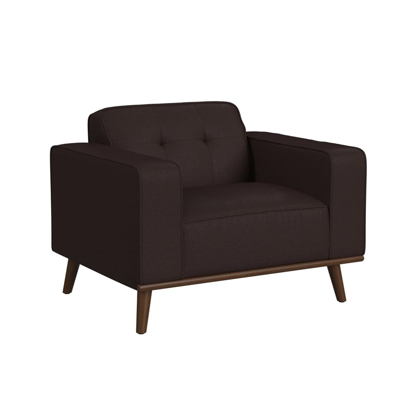 Fate 3PC Living Room Set in Pebble Brown Sofa Loveseat and Chair
