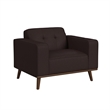 Fate 3PC Living Room Set in Pebble Brown Sofa Loveseat and Chair