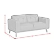 Fate 3PC Living Room Set in Pebble Brown Sofa Loveseat and Chair
