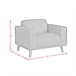 Fate 3PC Living Room Set in Pebble Brown Sofa Loveseat and Chair