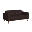 Fate 2PC Living Room Set in Pebble Brown Sofa and Loveseat