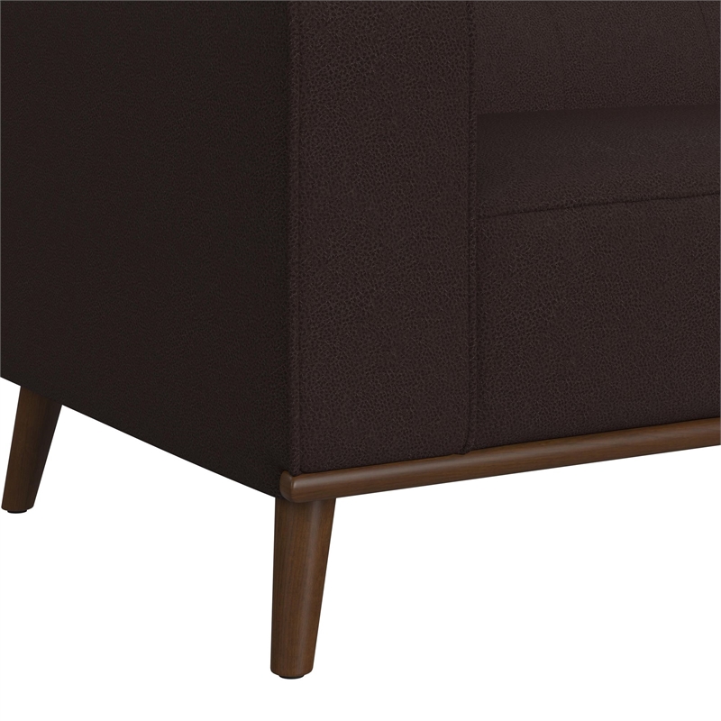 Fate 2PC Living Room Set in Pebble Brown Sofa and Loveseat