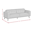 Fate 3PC Living Room Set in Pebble Tan Sofa Loveseat and Chair