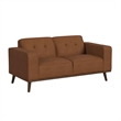 Fate 3PC Living Room Set in Pebble Tan Sofa Loveseat and Chair