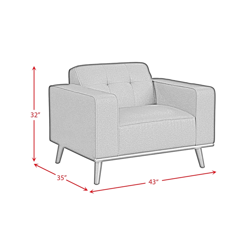 Fate 3PC Living Room Set in Pebble Tan Sofa Loveseat and Chair
