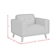 Fate 3PC Living Room Set in Pebble Tan Sofa Loveseat and Chair