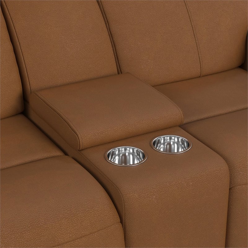Walker 3PC Living Room Set in Aline Butternut Sofa Loveseat and Recliner