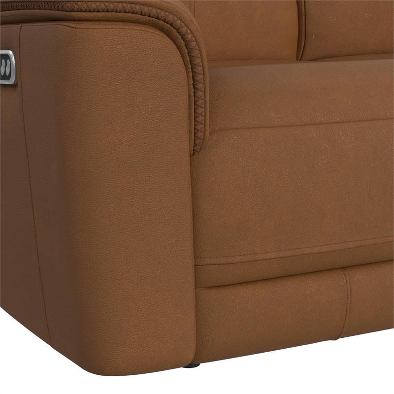 Walker 3PC Living Room Set in Aline Butternut Sofa Loveseat and Recliner