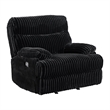 Merrick 3PC Living Room Set in Masis Black Sofa Loveseat and Recliner