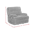 Merrick 3PC Living Room Set in Masis Black Sofa Loveseat and Recliner