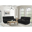 Merrick 2PC Living Room Set in Masis Black Sofa and Loveseat