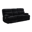 Merrick 2PC Living Room Set in Masis Black Sofa and Loveseat