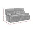Merrick 2PC Living Room Set in Masis Black Sofa and Loveseat