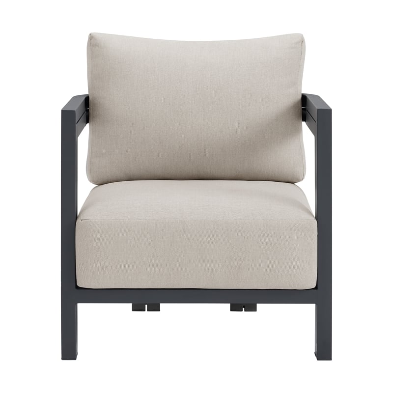 Fresca Chair Dark Grey and Olefin Beige (2 Per Carton)