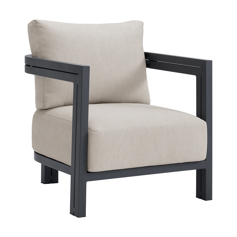 Fresca Chair Dark Grey and Olefin Beige (2 Per Carton)