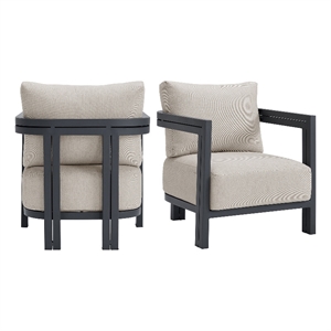 Fresca Chair Dark Grey and Olefin Beige (2 Per Carton)