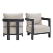 Fresca Chair Dark Grey and Olefin Beige (2 Per Carton)