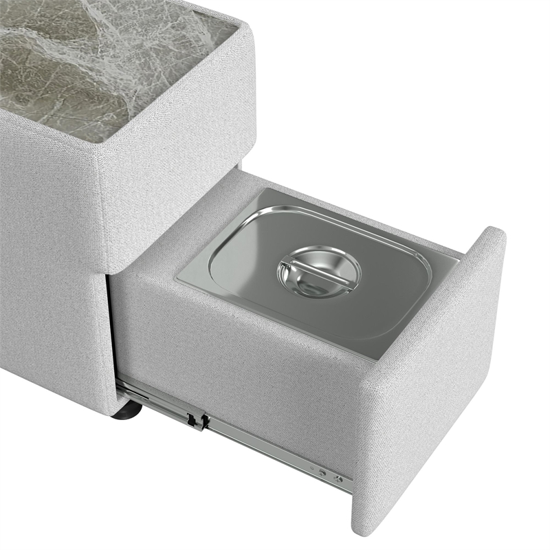 Frida Modular Console with Speaker and Cooler Olefin Beige