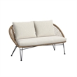 Lilly Outdoor Seating 4PC Set Black Natural and Olefin Beige