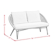 Lilly Outdoor Seating 4PC Set Black Natural and Olefin Beige
