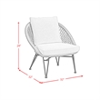 Lilly Outdoor Seating 4PC Set Black Natural and Olefin Beige