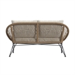 Lilly Outdoor Seating 4PC Set Black Natural and Olefin Beige