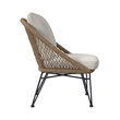 Lilly Outdoor Seating 4PC Set Black Natural and Olefin Beige