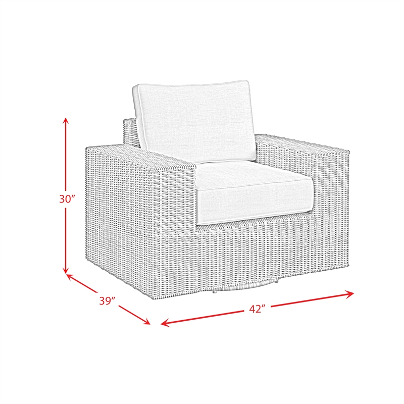 Flora  6PC Conversion Set in Natural and Olefin Beige with Ottoman