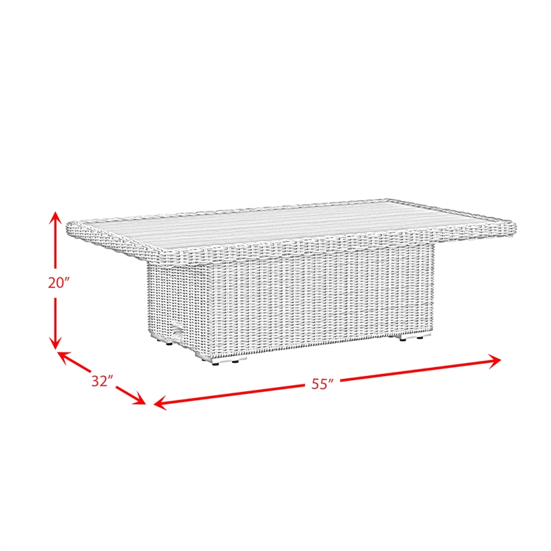 Flora  6PC Conversion Set in Natural and Olefin Beige with Ottoman