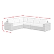 Flora  6PC Conversion Set in Natural and Olefin Beige with Ottoman