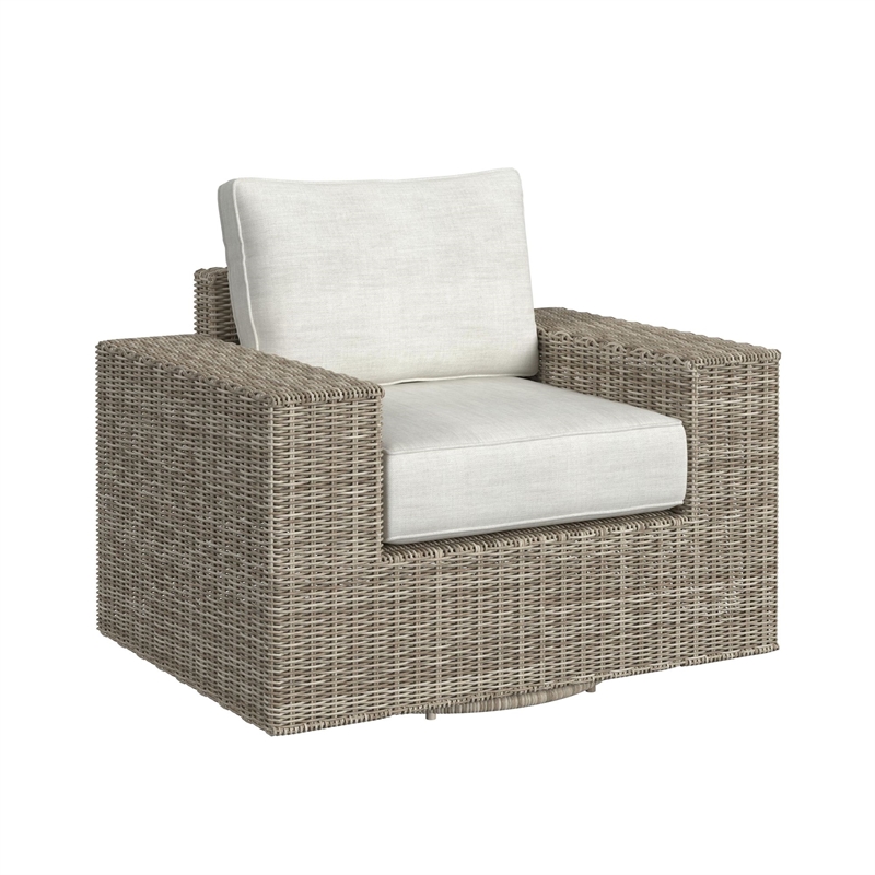 Flora  6PC Conversion Set in Natural and Olefin Beige with Ottoman