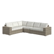 Flora  6PC Conversion Set in Natural and Olefin Beige with Ottoman