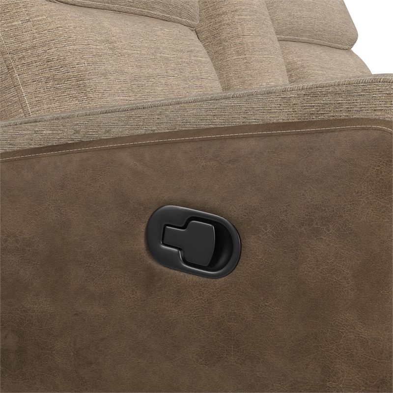 Viper  Motion Glider Loveseat with Console in Rancho Beige
