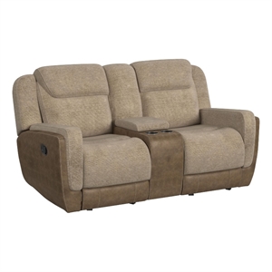 Viper  Motion Glider Loveseat with Console in Rancho Beige