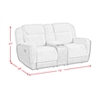 Viper  Motion Glider Loveseat with Console in Rancho Grey