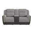 Viper  Motion Glider Loveseat with Console in Rancho Grey