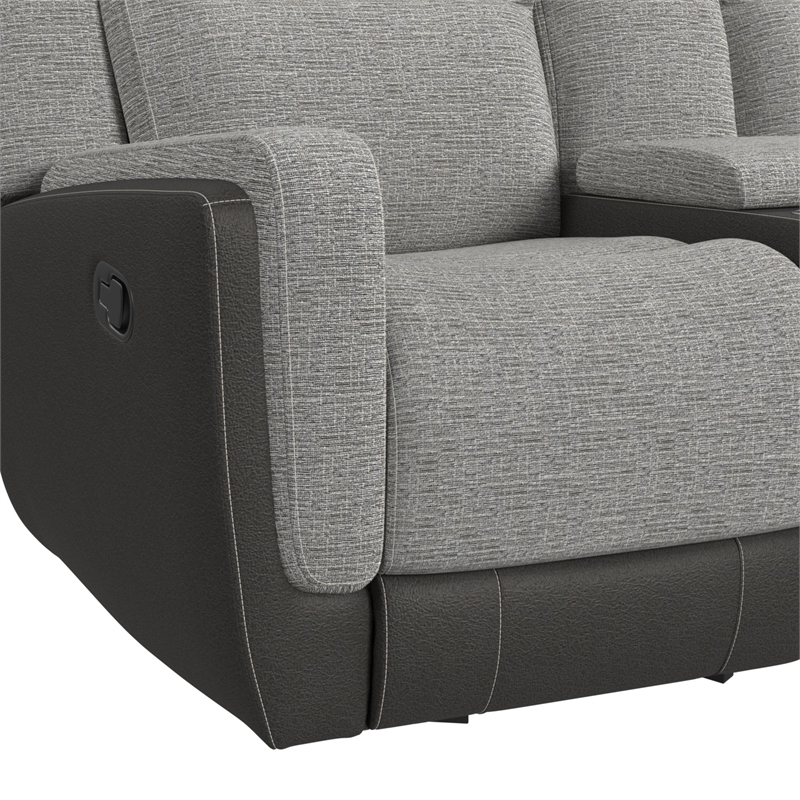 Viper  Motion Glider Loveseat with Console in Rancho Grey