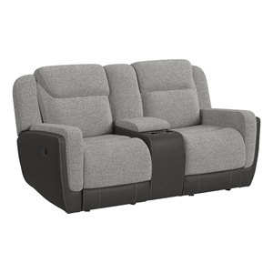 Viper  Motion Glider Loveseat with Console in Rancho Grey