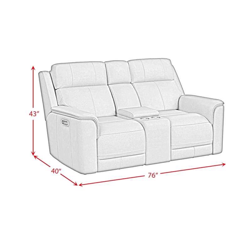 Walker Power Motion Loveseat Console Power Headrest Lumbar in Aline Butternut