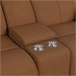 Walker Power Motion Loveseat Console Power Headrest Lumbar in Aline Butternut