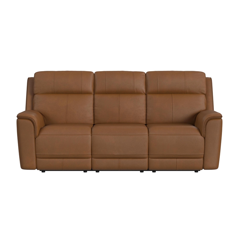 Walker Power Motion Sofa DDT Wireless Charger Headrest Lumbar in Aline Butternut