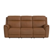 Walker Power Motion Sofa DDT Wireless Charger Headrest Lumbar in Aline Butternut