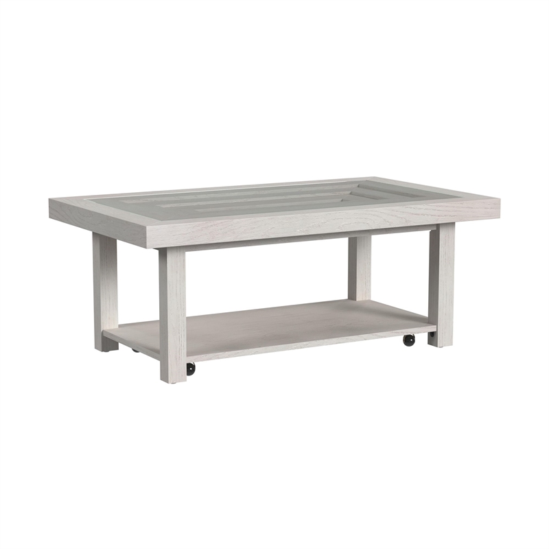 Rhiannon  2PC Occasional Table Set in Antique White Coffee Table and End Table