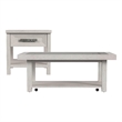 Rhiannon  2PC Occasional Table Set in Antique White Coffee Table and End Table